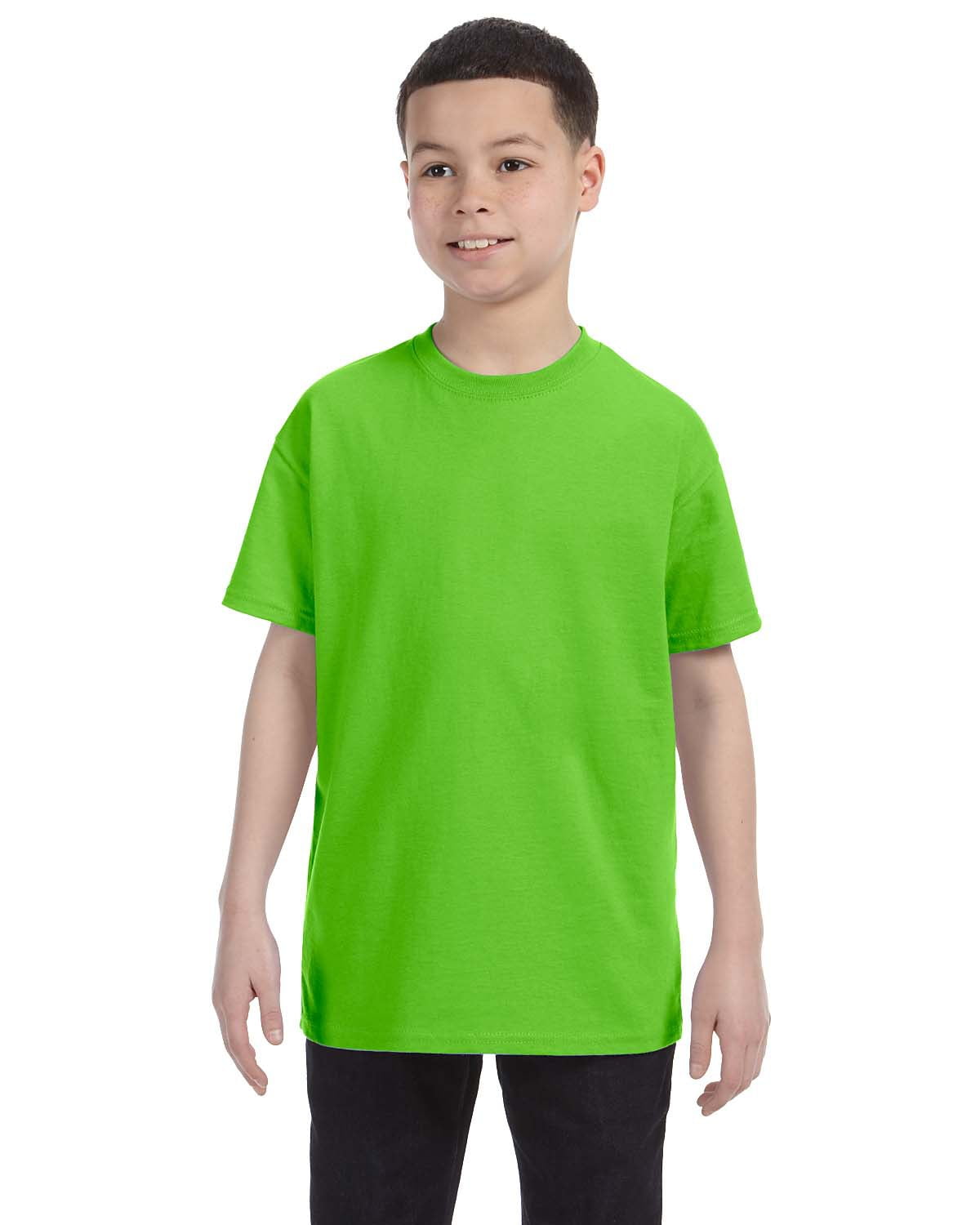 Gildan Boys 5.3 oz Heavy Cotton T-Shirt -BLACK -XL-12PK G500B