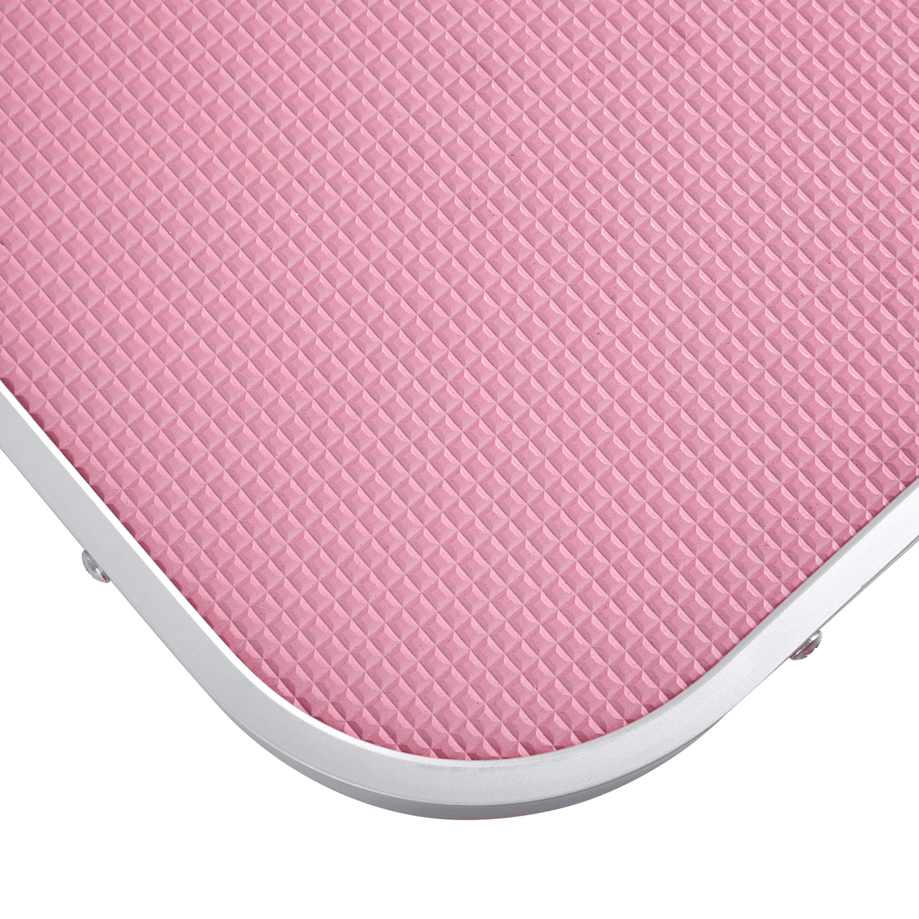 Yaheetech 45" Height Adjustable Pet Grooming Table Stainless Metal Arm Frame for Dogs/Cats/Pet Tools Storage Rack, Pink
