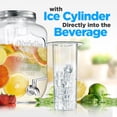 thumbnail image 4 of NutriChef 1-Gallon Glass Beverage Dispenser - Mason Jar Style Drink Container Jug w/ Stainless Steel Spigot & Plastic Ice Infuser, Wide Mouth Easy Filling, 100% Leak-proof Lid, For Party or Daily Use, 4 of 7