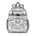 thumbnail image 1 of Colorful Boho Students Backpack Retro Hippie Tribal Style School Bag with Rainbow Ethnic Patterns, Lightweight, Artistic and Durable, 1 of 6