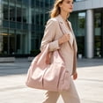 thumbnail image 6 of Large Capacity Nylon Gym Bag - Multi-Pocket Travel & Commute Bag for Fitness, Casual Use - Comfortable Adjustable Shoulder Strap - Versatile & Stylish for Men & Women Pink, 6 of 6