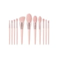 thumbnail image 2 of Diamond Shaped Vegan Makeup Brush Set, High-end Matte Ferrule for Durability, Versatile Brushes for All Makeup Needs, Including a Chic Pink Makeup Bag, 2 of 7