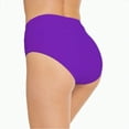 thumbnail image 4 of Hessimy Women's Swim Bottom High Waist Retro Basic Full Coverage Bikini Tankini Swimsuit Briefs(Purple,L), 4 of 6