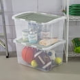 thumbnail image 2 of Sterilite 45L Hinged Lid Storage Box- Green, 2 of 3