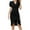 Black, variant on LOVZFMLL Women's Temperament Commuting OL Short Sleeve Dress Black XL
