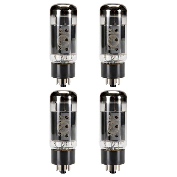 6CA7 Matched Quad Vacuum Tubes - EL34 Replacement Tetrode - Phillips Specification - High Amp, Detailed Tone, Military Reliability