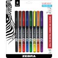 thumbnail image 1 of Zebra Sarasa Fineliner Pen, Needle Point, 0.8mm, Assorted, 8-Count, 1 of 4