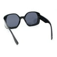thumbnail image 4 of Womens Oversized Mod Butterfly Designer Fashion Plastic Sunglasses All Black, 4 of 4