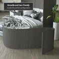 thumbnail image 4 of 2 Ft. Grey Bamboo Wave Room Divider with Portable Screen Design, 4 of 7