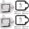 thumbnail image 1 of Elsjoy Set of 2 Truck Tool Box Latch, Stainless Steel Trailer Toolbox Latch Replacement, RV Paddle Handle Latch Tool Box Lock with Keys & R, 1 of 8
