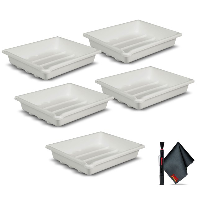 Pack de 5 Bandejas de Revelado de Impresión Paterson 8x10, 1 con Kit de Limpieza 6Ave