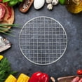 thumbnail image 4 of WEUVEB Round Stainless Steel Grill Rack for Barbecue Even Cooking and Easy Cleaning, 4 of 7