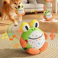 thumbnail image 6 of Riousery Active Moving Plush Dog Toy Interactive Jumping Frog with Sounds, 5.5 inches / 14 cm, Washable Cover, USB Rechargeable, 6 of 9