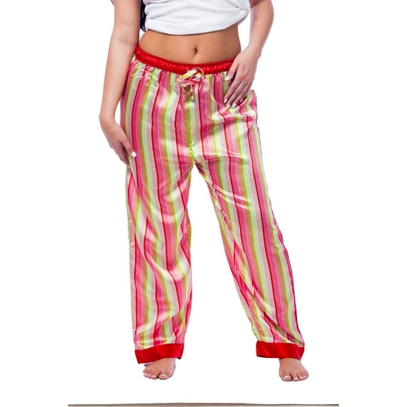 Up2date Fashion's Women's Satin Lounge Pants / Pajama Bottoms / Sleep Pants in Various Prints