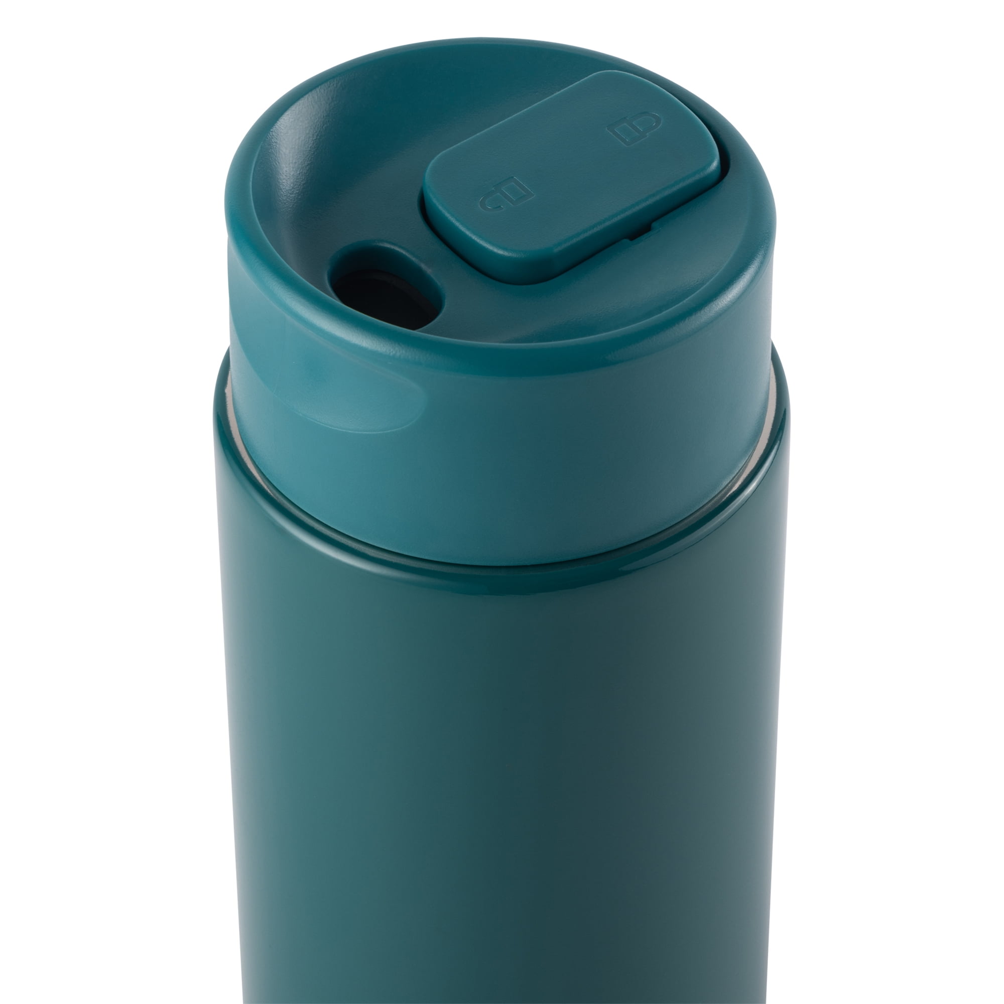 Thyme & Table Double Wall Insulated Stainless Steel Coffee Tumbler, 22oz Travel Mug, Teal