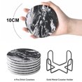 thumbnail image 2 of Marble Surface Pattern Coasters: Non-slip Bottom Keeps Your Glassware Stable, Amazing Water Absorption Protects Tables, 6pcs Set for Stylish Home Decor, 2 of 8