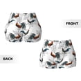 thumbnail image 5 of Xecao Cool Chicken Print Workout Shorts for Women Soft Smooth Gym Yoga Scrunch Active Tennis Workout Running Shorts, 5 of 9