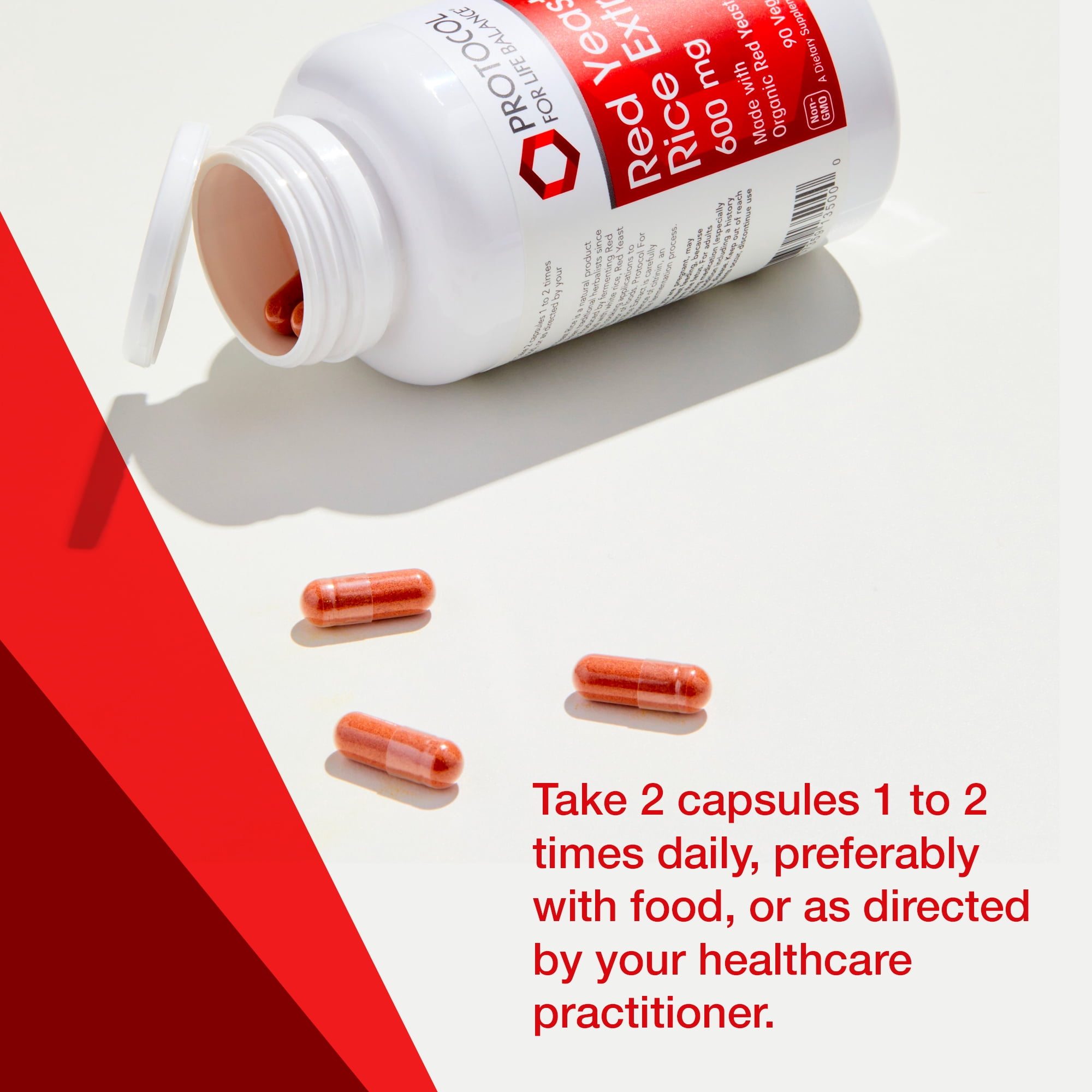 Protocol for Life Balance Red Yeast Rice Extract 600 mg - Traditional Herbalism - 90 Veg Caps