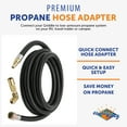 thumbnail image 6 of Flame King Propane 12-ft Quick Connect Hose Adapter for Blackstone & Flame King Griddle, 6 of 7