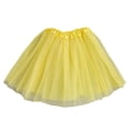 thumbnail image 2 of Tutu for Women Adults 5 Layered Tulle Skirt Halloween Tutu Skirts for Women 80S Tutu Adult Tutus Fluffy Skirt Running Yellow, 2 of 7