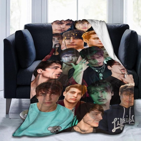 Blanket Colby Brock Soft and Comfortable Wool Fleece Throw Blankets Gift for Home Decoration Sofa Office car Camping Yoga Travel Home Decoration Cozy Plush Beach