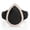 Black and Rose Gold, variant on Oversize Pear Silicone Ring with Metal Frame & Stones by Rinfit