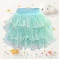 thumbnail image 2 of Fgnfyis Girls Carnival Dance Performance Tutu Skirt Layered Flared Ballet Recital Twirling Party Wear with Satin Waistband for Children Green 6-7 Years, 2 of 3