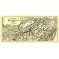 thumbnail image 2 of Colton 14x9 White Modern Wood Framed Museum Art Print Titled - Pittsburgh, Marion and Chicago Railway 1887, 2 of 4