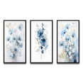 thumbnail image 2 of Designart "Tender Ginko Leaves in Blue Shades IV" Leaves Framed Wall Art Set Of 3 - Blue Leaves Frame Gallery Set For Office Decor, 2 of 6