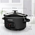 thumbnail image 3 of 7-Quart Slow Cooker with Locking Lid & Removable Stoneware Crock - 3 Heat Settings, Chalkboard Design + Easy-Clean Kitchen Essential for Family Meals, 3 of 6