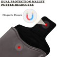 thumbnail image 3 of Haosy Dark Coffee Golf Mallet Putter Cover Strong Magnetic Leather Golf Club Headcover Closure, 3 of 7