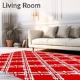 thumbnail image 2 of ODIKA 6'x9' Machine Washable Non-Slip Area Rug, Classic Tartan Grid Design Entry with Winter Celebration Theme High Traffic Rug, Red, 616267, 2 of 7