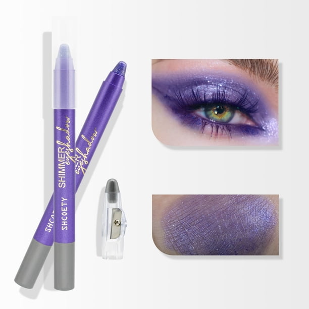 Ganfancp 10 Color Pearl Eyeshadow Pen Non-Halos Dyes Belt Sharpener Eyeliner Pen Lying Silkworm Pen Ofertas Del Día 1*Lápiz de Ojos1*Sacapuntas