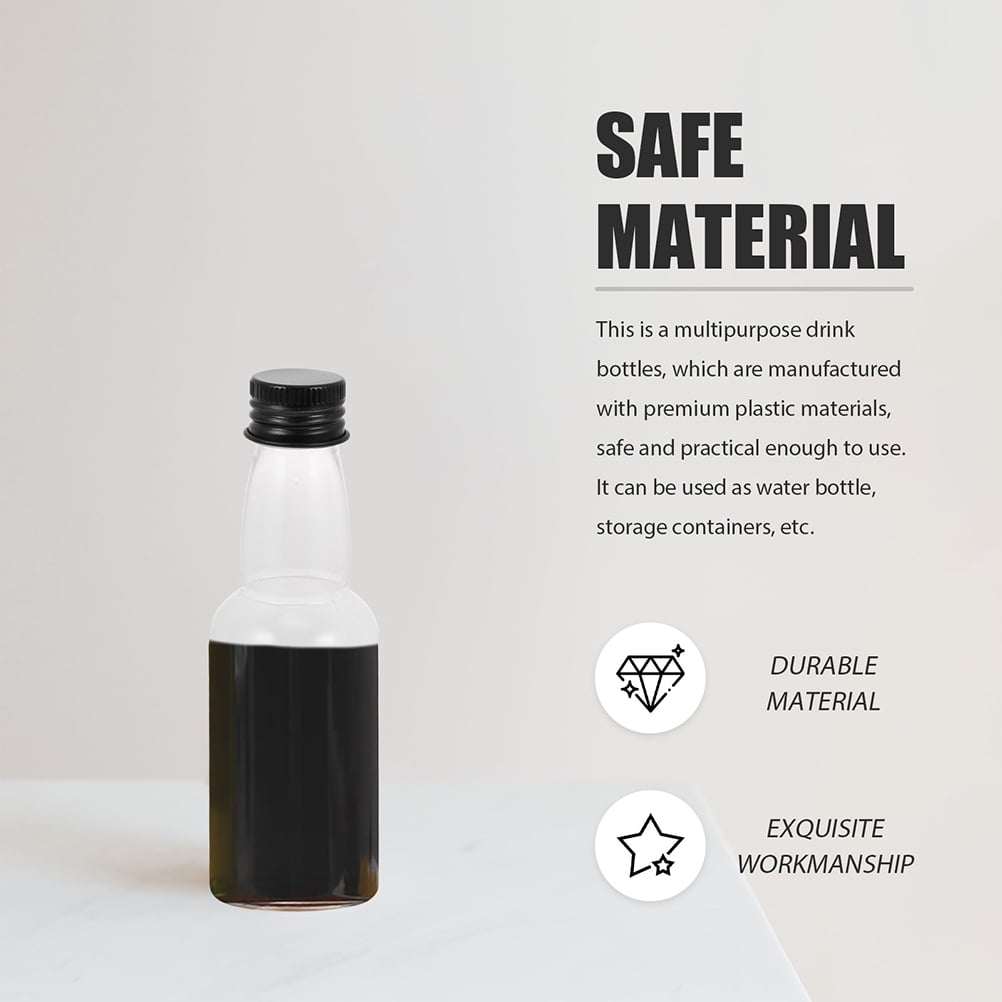 50 Pcs 100ml Bottle Sample Bottles Small Milk Wine for Travel Liquids Shot with Lids