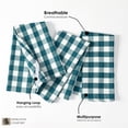 thumbnail image 4 of HEIRLOOM COMFORT Gingham Check Kitchen Towels 12 Pack, 18"x26", 100% Cotton, Super Absorbent & Quick Dry, Durable Dish Towel for Drying Dishes, Machine Washable, Everyday Use - Teal, White, 4 of 6