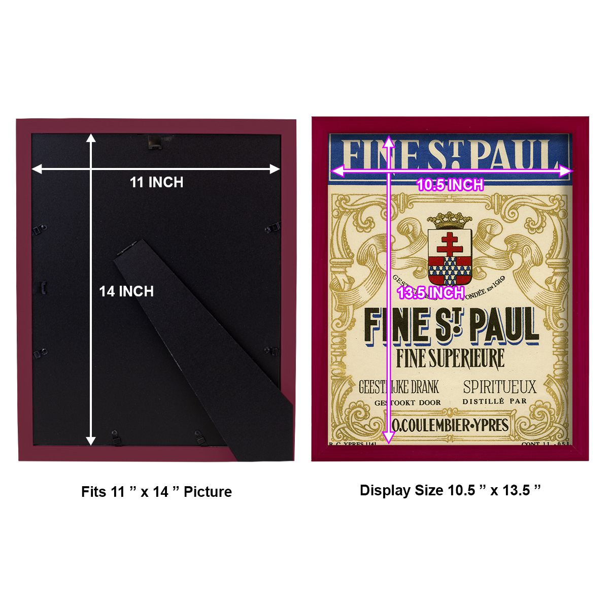 Fine St. Paul -Framed Print w/glass-Cherry Red