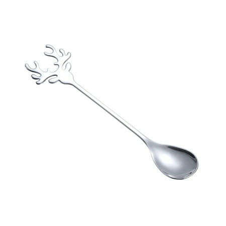 

CHGBMOK Kitchen Gadgets Christmas Stainless Steel Spoon Elk Coffee Spoon Merry Christmas Ornaments Soup Teaspoons