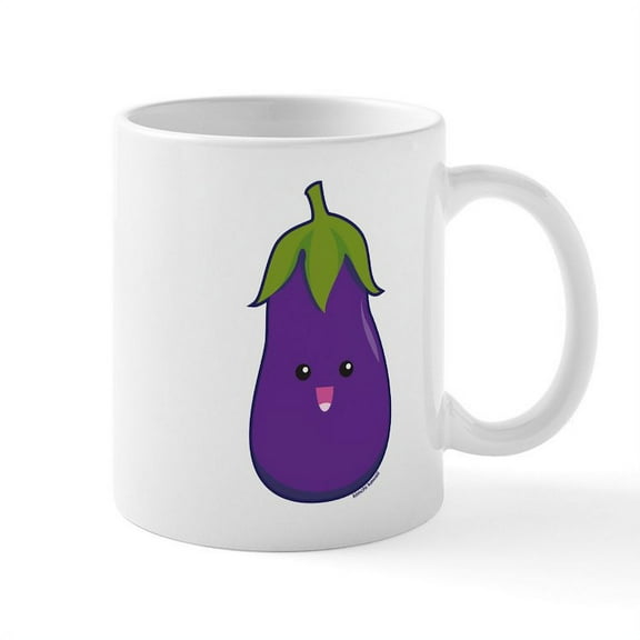 CafePress - Eggplant Mug - 11 oz Ceramic Mug - Novelty Coffee Tea Cup