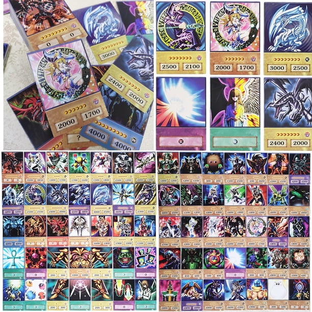 Tarjetas Flash Yu Gi Oh de piezas, Duel Monsters, dios egipcio, ojos azules, dragón blanco, mago oscuro, juego de niñas, colección de tarjetas, juguete de regalo, 100 Fivean unisex