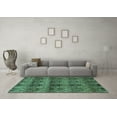 thumbnail image 3 of Ahgly Company Indoor Rectangle Abstract Turquoise Blue Modern Area Rugs, 5' x 7', 3 of 4