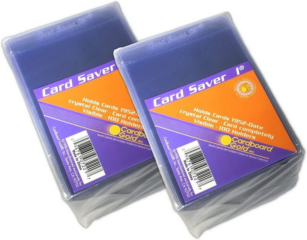 200x Cardboard Gold Box CARD SAVER I Semi-Rigid Storage PSA Grading CS1 Case 1 