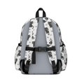 thumbnail image 3 of Black Cat and Paw Print White Pattern Cute School Backpack with Padded Back and Adjustable Shoulder Straps 13.4"x11"x4.7", 3 of 5