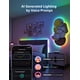 thumbnail image 4 of Tiras de luces LED inteligentes Lepro S1 AI - Tiras de luz MagicColor con inserción IC, reconocimiento facial AI, sincronización de música LightBeats, control de voz a través de la aplicación, luces R, 4 of 5