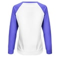 thumbnail image 6 of UAMVSH Women Casual Long Sleeve Sweatshirts Cute Valentine's Day Heart Graphic Pullover Tops Fashionable Color Block Fall Outfits(Large,Blue), 6 of 6