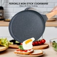thumbnail image 2 of Innerwell 11 inch Nonstick Crepe Pan Coating Induction Compatible Flat Skillet Tawa Dosa Tortilla Pan, 2 of 6
