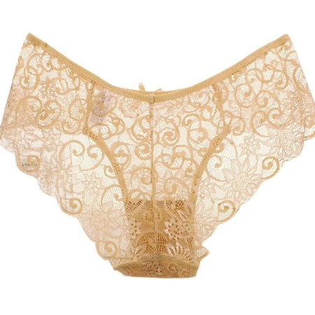 

Sexy Women Underwear Mid Waist Lace Floral Briefs Panties Knickers Lingerie