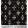 thumbnail image 1 of Soimoi Rayon Crepe Fabric Filigree Damask Print Fabric by Yard 46 Inch Wide, 1 of 3