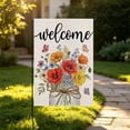 thumbnail image 5 of Spring Summer Floral Garden Flag Double Sided Seasonal Welcome Garden Flag Outside Burlap Farmhouse Small Yard E, 5 of 5