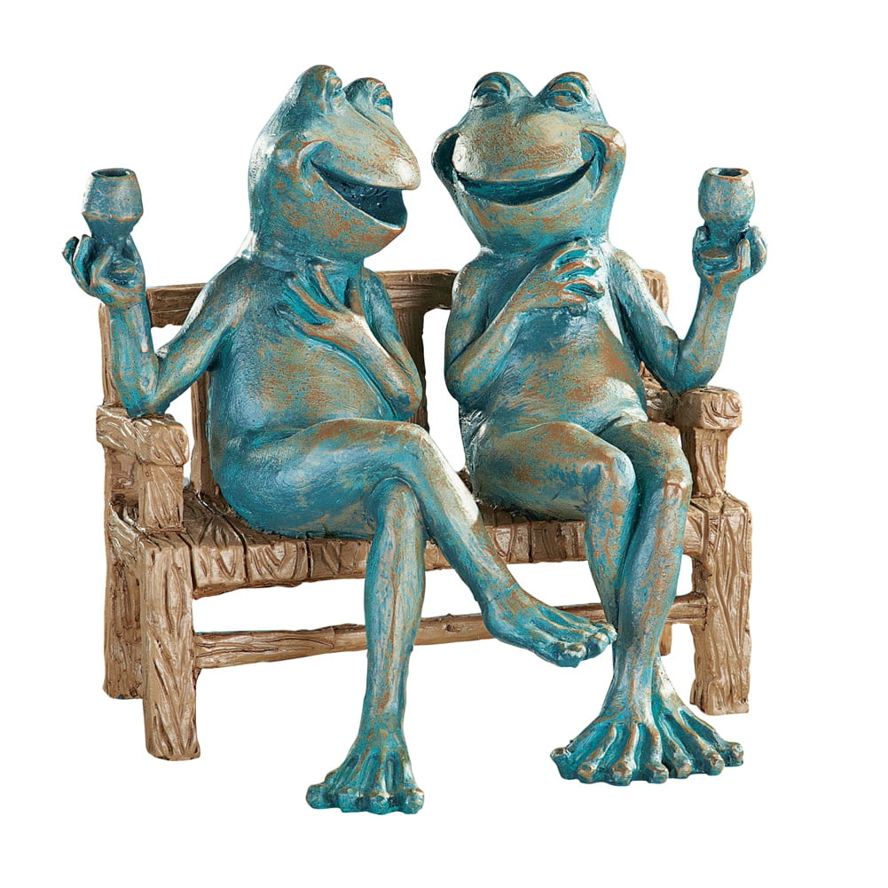 relaxing frog statue