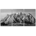 thumbnail image 3 of PixonSign Canvas Print Wall Art Set Vintage Mountains in The Sunlight Nature Wilderness Photography Realism Rustic Landscape Dramatic Dark Black and White for Living Room, Bedroom, Office - 16"x24"x3, 3 of 5